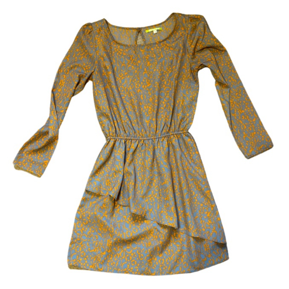 Gianni Bini Size Small Orange and Blue Pattern Dress